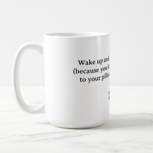 目を覚ますと猫の毛の猫好き コーヒーマグカップ (左)