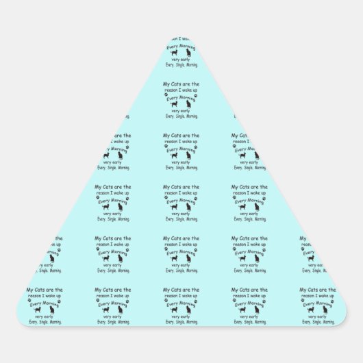 目を覚ますのは猫だ 三角形シール (正面)