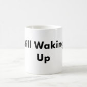 目を覚ます ミニマルタイポグラフィマグ コーヒーマグカップ (中央)