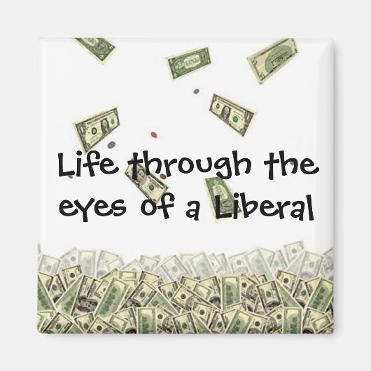 目を通して生きる自由主義のこと マグネット (正面)