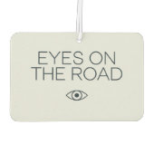 「目を道路に」集中した運転車 カーエアーフレッシュナー (裏面)