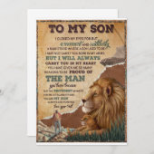 目を閉じたのはほんの一瞬だけ - 父から息子へ 招待状 (正面/裏面)