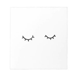 目を閉じて、まつ毛だけ ノートパッド