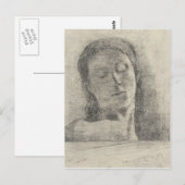 目を閉じて(クローズド・アイズ) by Bertrand-Jean Redon ポストカード (正面/裏面)
