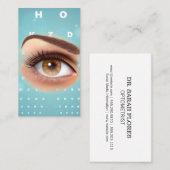 目を閉じる | 視力表 名刺 (正面/裏面)
