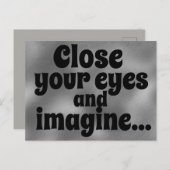 目を閉じ想像インスパイアて引用文 ポストカード (正面/裏面)