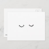 目を閉じ、まつげだけ ポストカード (正面/裏面)
