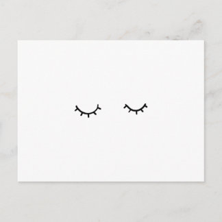 目を閉じ、まつげだけ ポストカード