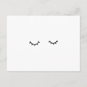 目を閉じ、まつげだけ ポストカード (正面)