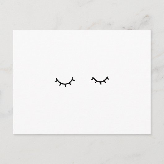 目を閉じ、まつげだけ ポストカード (正面)