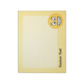 目を開いた顔メモ帳でニヤニヤ ノートパッド (回転)