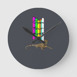 目を開く壁時計 ラウンド壁時計