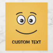 目を開けた顔ワインラベルで微笑む ワインラベル (シングルラベル)