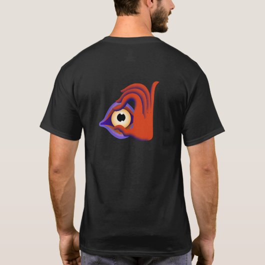 目を開けています Tシャツ (裏面)