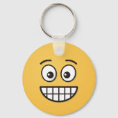 目を開けてニヤニヤ顔 キーホルダー (正面)