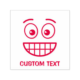 目を開けてニヤニヤ顔 セルフインキングスタンプ