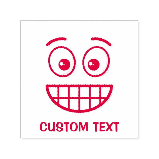 目を開けてニヤニヤ顔 セルフインキングスタンプ (デザイン)
