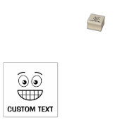 目を開けてニヤニヤ顔 ラバースタンプ (押印)