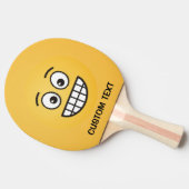 目を開けてニヤニヤ顔 卓球ラケット (横)
