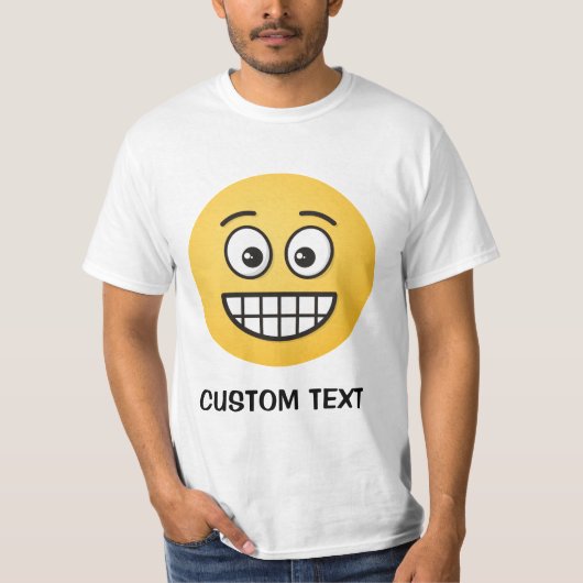 目を開けてニヤニヤ顔 Tシャツ (正面)