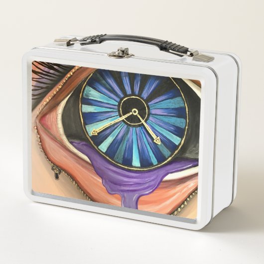 目を開ける メタルランチボックス (正面)