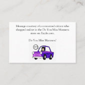 目を開ける 名刺 (裏面)