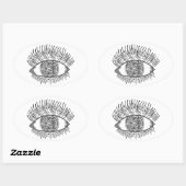 目インスパイア 楕円形シール (シート)