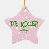 目カスタム図ユーモア | アイドクパーソナライズされたター セラミックオーナメント (裏面)