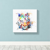 目カラフルを引く キャンバスプリント (インサイチュ (ウッドフロア))