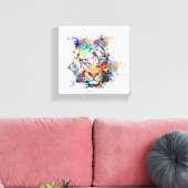 目カラフルを引く キャンバスプリント (インサイチュ (リビング))