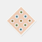 目カラフルハロウィーン眼球血球目 スタンダードカクテルナプキン (角)