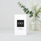 目ガラスのロゴの名刺 名刺 (スタンド正面)