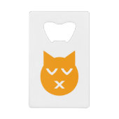 目キスをするを閉じた絵文字 クレジットカード栓抜き (正面)