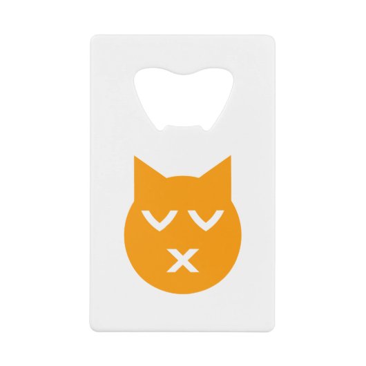 目キスをするを閉じた絵文字 クレジットカード栓抜き (正面)