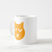 目キスをするを閉じた絵文字 コーヒーマグカップ (正面左)