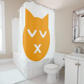 目キスをするを閉じた絵文字 シャワーカーテン (インサイチュ)