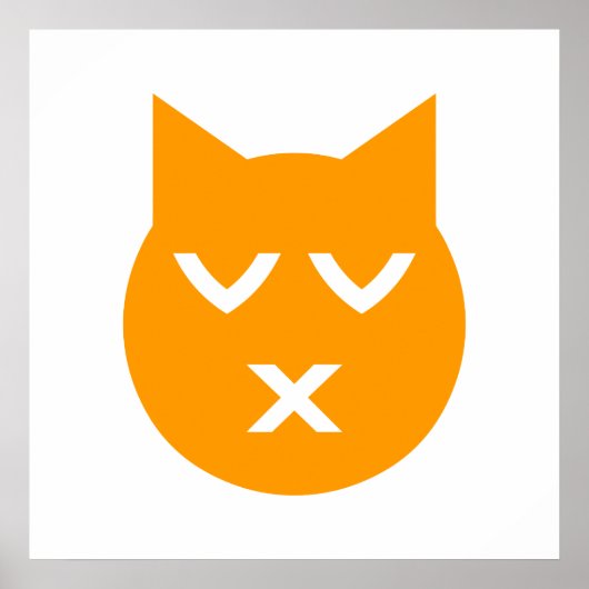 目キスをするを閉じた絵文字 ポスター (正面)