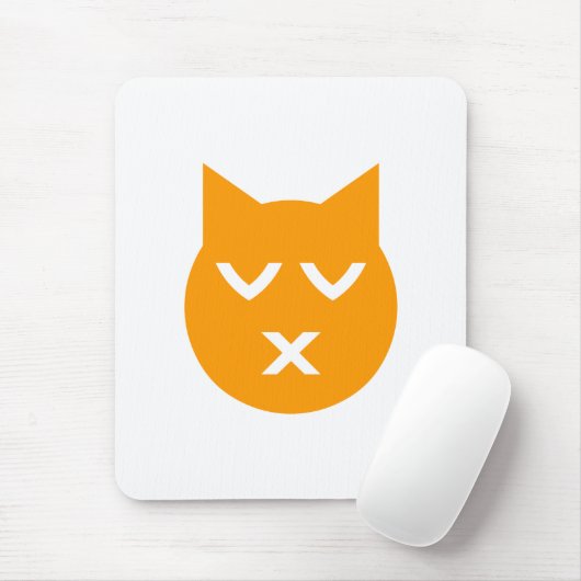 目キスをするを閉じた絵文字 マウスパッド (マウス)