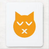 目キスをするを閉じた絵文字 マウスパッド (正面)