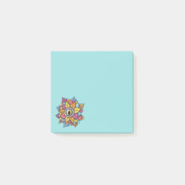 目サイケデリックの花不気味カラフル ポストイット