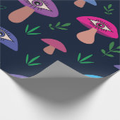 目サイケデリック付きキノコ ラッピングペーパー (角)
