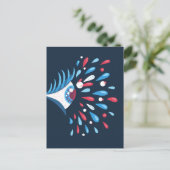 目サイケデリック風変わりの不トリップ(幻覚体験)のような吉 ポストカード (スタンド正面)