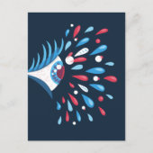 目サイケデリック風変わりの不トリップ(幻覚体験)のような吉 ポストカード (正面)