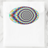 目サイケデリック 楕円形シール (バッグ)