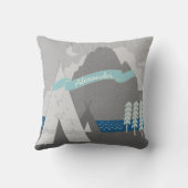 目パーソナライズされたを覚ますと寝なさい クッション (裏面)