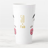 目モダンエレガント唇 カフェラテマグ (正面)