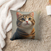 目付きキャットクッかわいらしション クッション (ブランケット)
