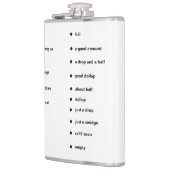 目印の付いたおもしろい入りのフラスコ フラスク (左)