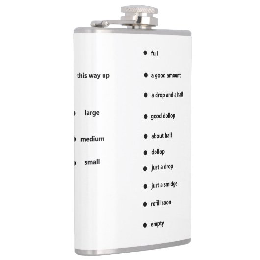 目印の付いたおもしろい入りのフラスコ フラスク (右)