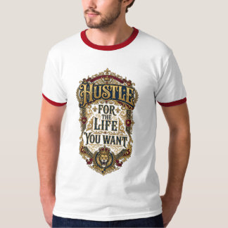 目指す人生を勝ち取れ - ロイヤルライオンクラウン Tシャツ